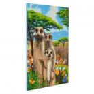 Craft Buddy Crystal Art Pre-Framed Canvas Kit - Meerkat Family 40cm x 50cm