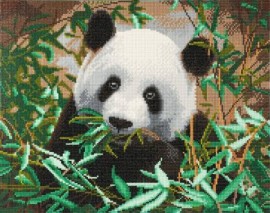 Craft Buddy Crystal Art Pre-Framed Canvas Kit - Friendly Panda 40cm x 50cm
