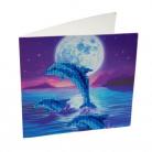 Craft Buddy Crystal Card Kit - Dolphin Pod 18cm x 18cm