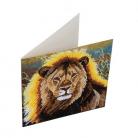 Craft Buddy Crystal Card Kit - Resting Lion 18cm x 18cm