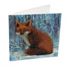 Craft Buddy Crystal Card Kit - Winter Fox 18cm x 18cm