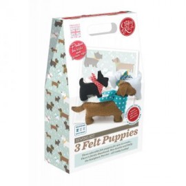 Three Felt Puppies Sewing Kit