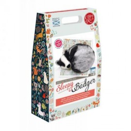 Sleepy Badger Needle Felting Kit
