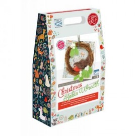 Christmas Robin Wreath Needle Felting Kit