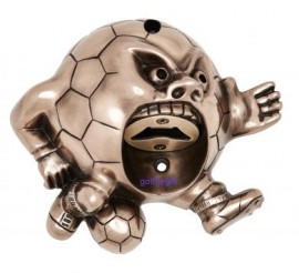 Beer Buddie Wall Mounted Bottle Opener - Bronze Football